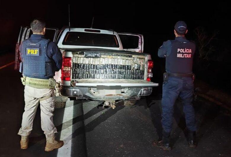 Caminhonete furtada é recuperada durante apreensão de quase 2t de drogas em MS