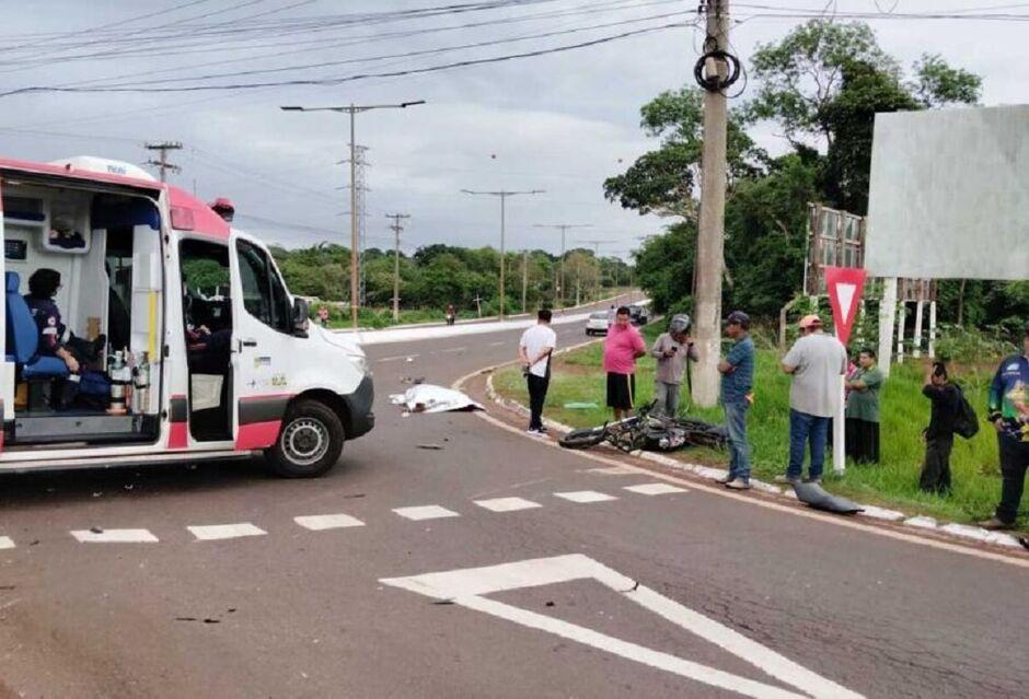Motociclista morre após ser atingido por caminhonete em rotatória em Dourados Motociclista morre após ser atingido por caminhonete em rotatória em Dourados