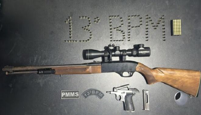 Polícia Militar apreende armas de fogo e munições em Inocência