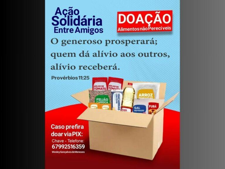 “Ação Solidária Entre Amigos” arrecada alimentos para famílias carentes em Três Lagoas