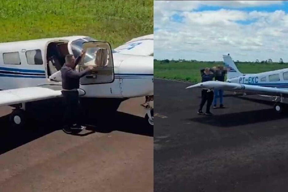 Avião que saiu de MS é interceptado com 400 kg de cocaína em São Paulo