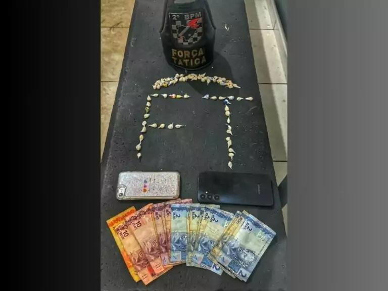 Mulher presa com drogas no “Esquenta Bar” no Guanabara disse que seu marido também foi preso no dia anterior pelo mesmo crime 