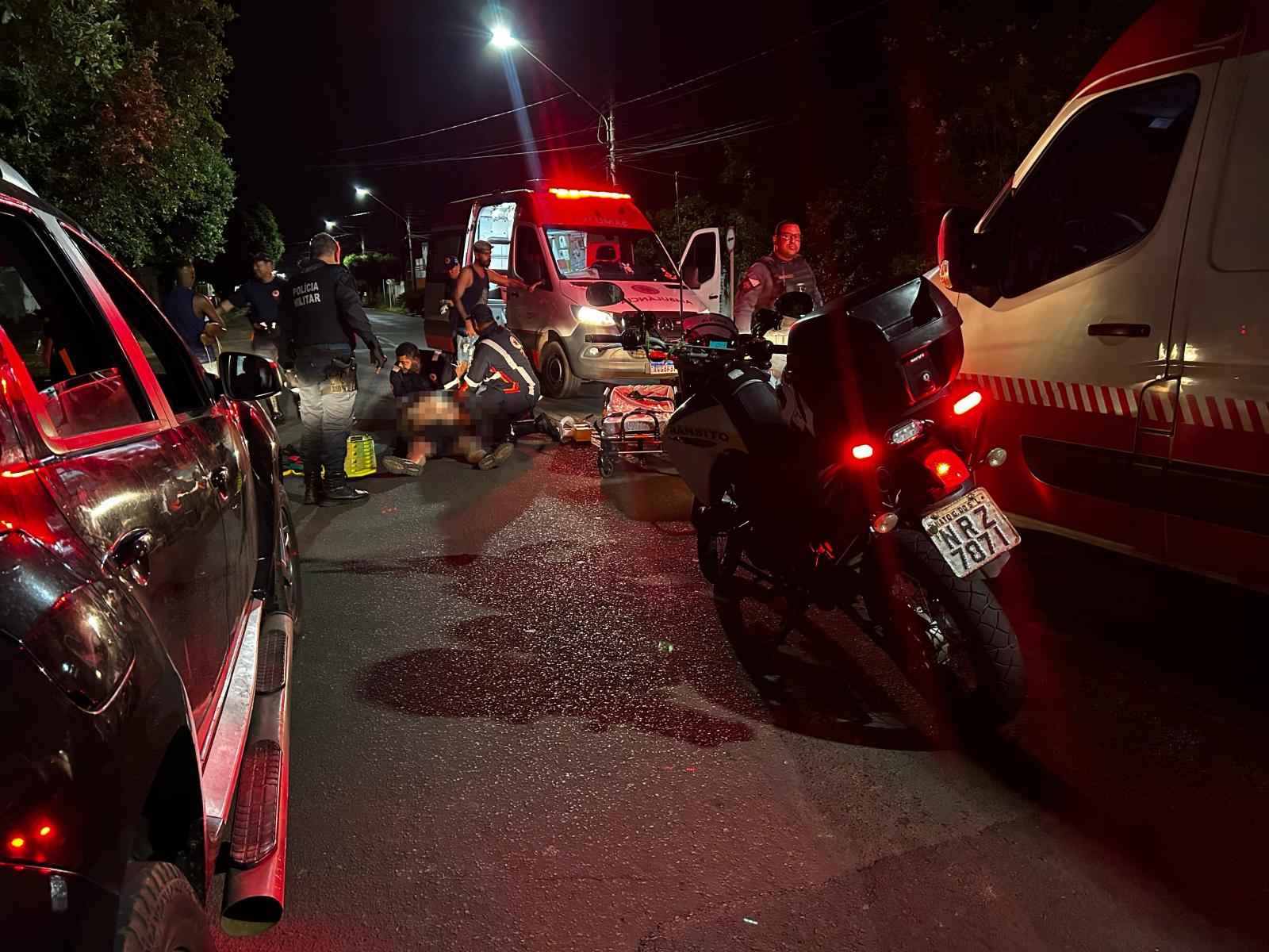 Motociclista de 50 anos sofre grave acidente e fica inconsciente em Três Lagoas
