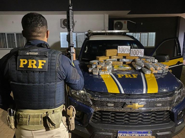 PRF Apreende 36 Kg de Drogas em Caminhão na BR-158 entre Três Lagoas e Brasilândia