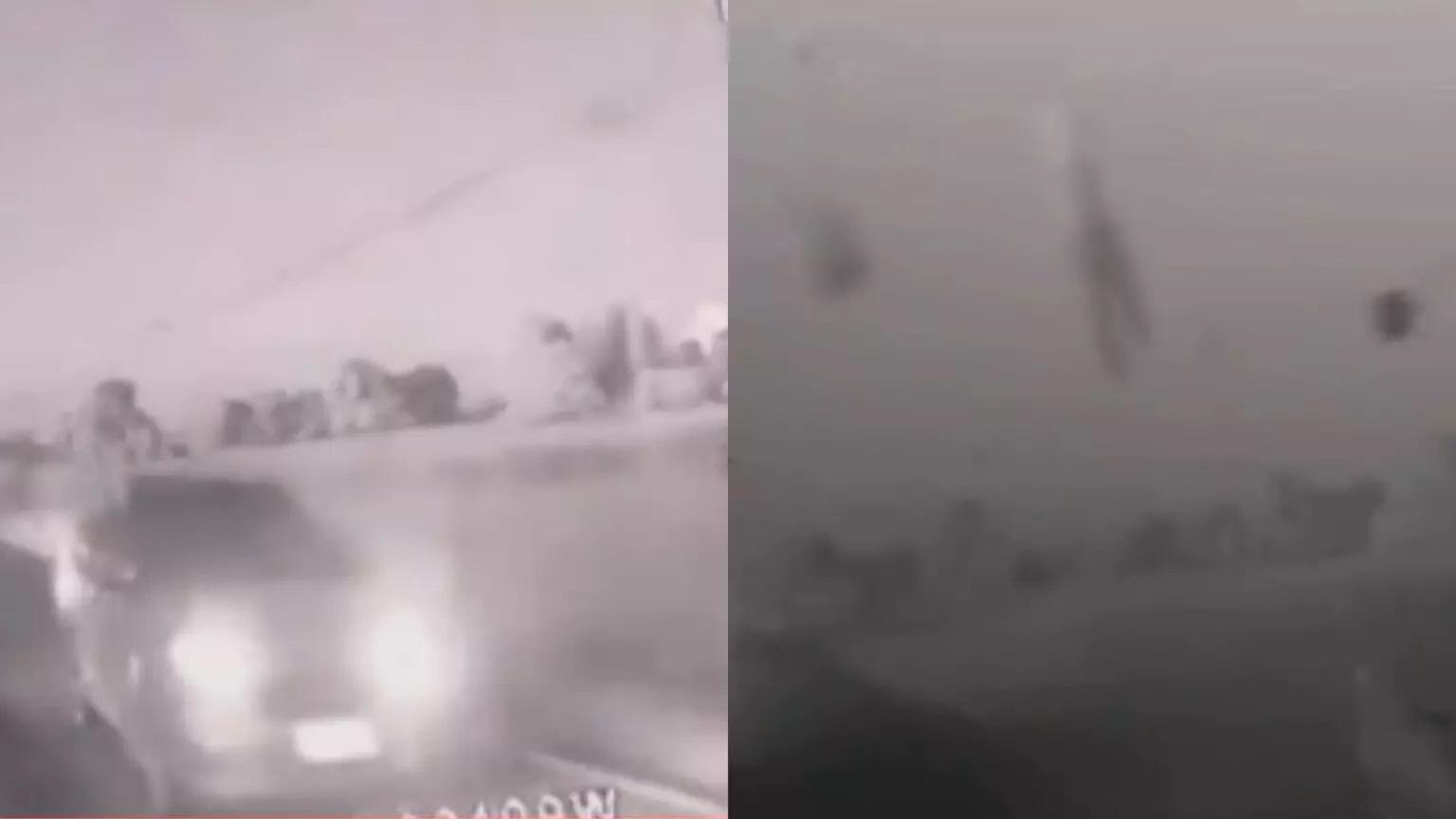 Vigilante ‘voou’ após batida entre carro e moto em acidente na BR-158