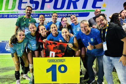 Vôlei feminino de Três Lagoas conquista ouro com campanha invicta, time masculino e equipe de futsal ficaram em 2º