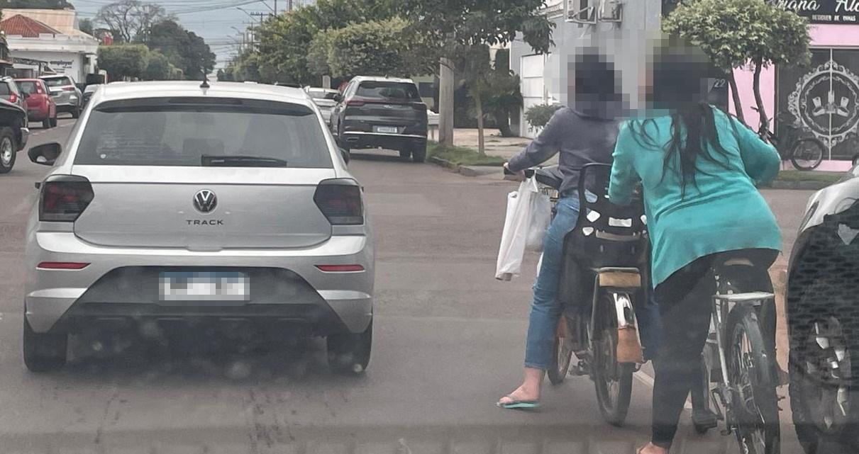 Condutor tenta atropelar mulheres em bicicletas elétricas após discussão no trânsito em Três Lagoas