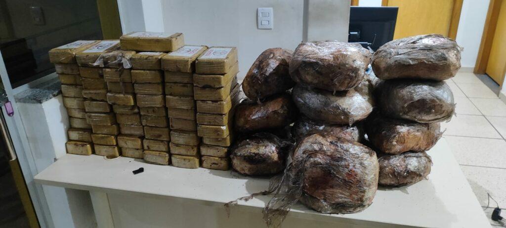 Perseguição policial na BR-262 termina com casal preso e quase 70 kg de drogas apreendidos em rota para Três Lagoas