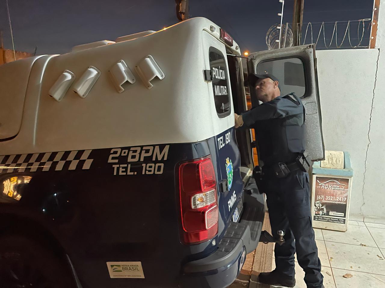 Foragido da Justiça é capturado durante patrulhamento no bairro Santa Rita em Três Lagoas pela equipe do sargento J. Corrêa