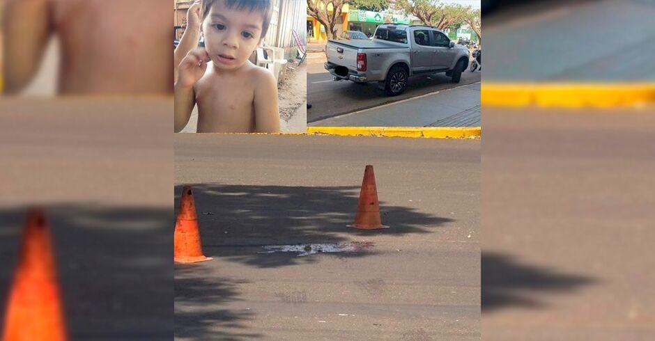 Criança atropelada por caminhonete tentou atravessar avenida atrás da mãe em Caarapó 