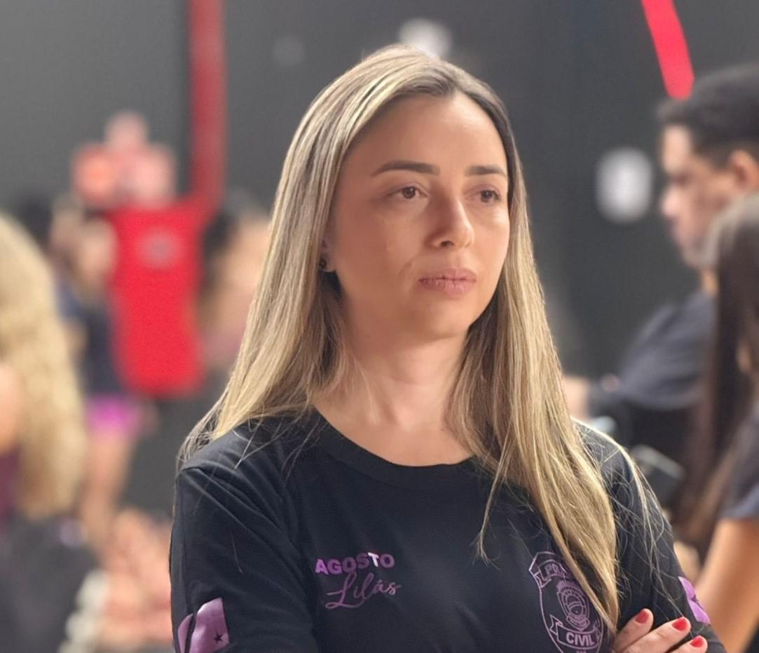  Delegada da DAM de Três Lagoas ministra palestra em evento da Sky Fit com foco no enfrentamento à violência contra a mulher e autodefesa