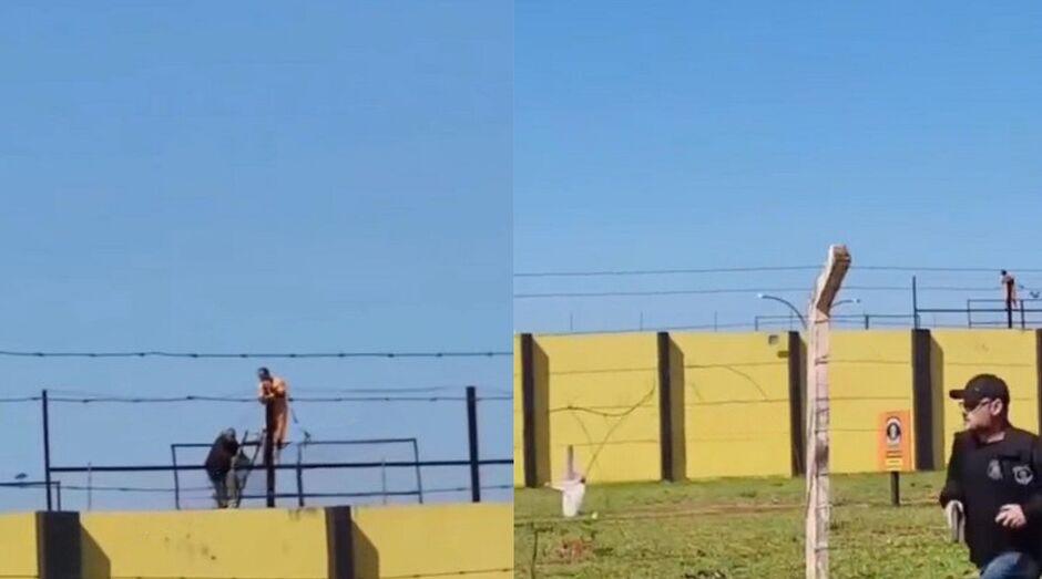 Detento se pendura em cerca e provoca movimentação policial no Noroeste  em Campo Grande