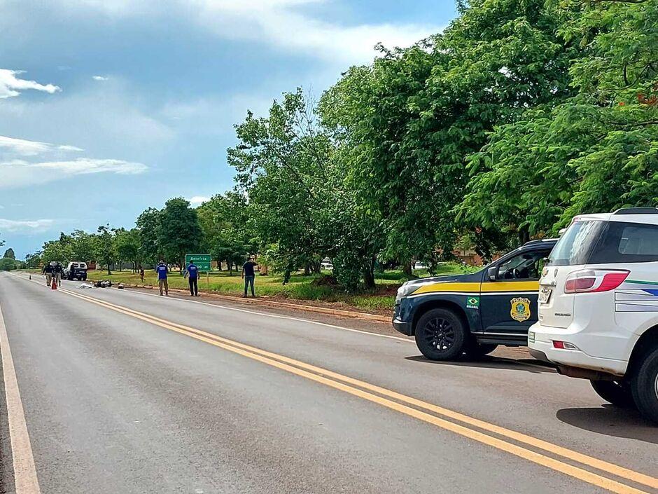 Idoso morre atropelado ao tentar atravessar BR-163, em Bandeirantes  
