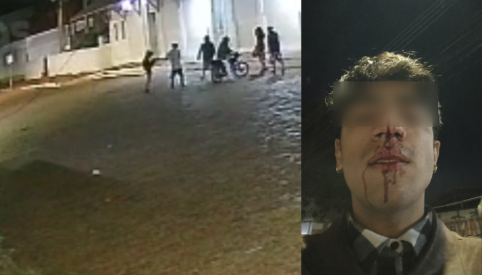 Jovem é espancado por dez homens por beijar rapaz na Esplanada Ferroviária em Campo Grande Jovem é espancado por dez homens por beijar rapaz na Esplanada Ferroviária em Campo Grande