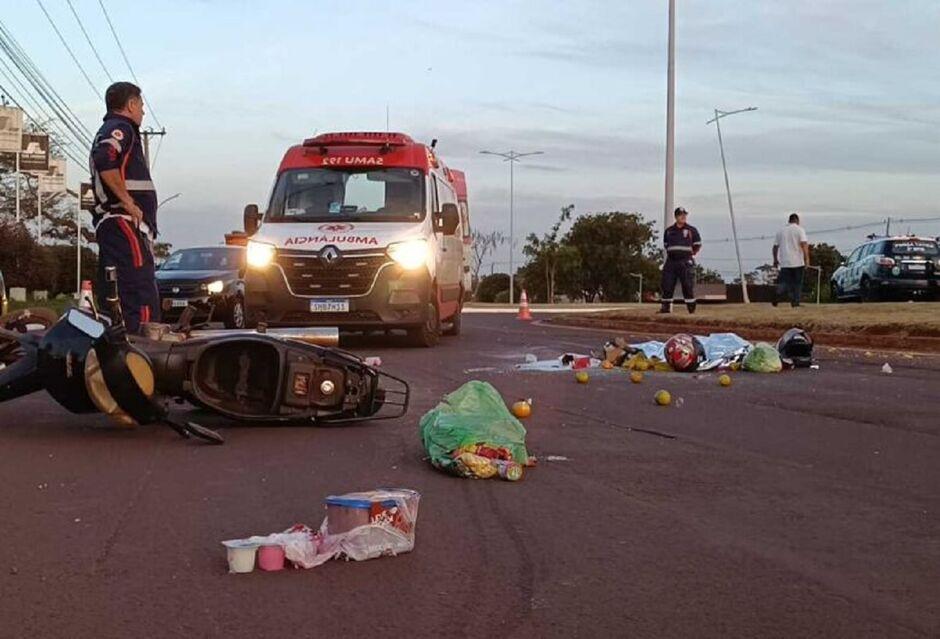 Motociclista morre em batida com caminhonete em Dourados 