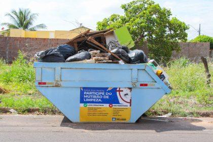 Mutirão da Limpeza inicia distribuição de caçambas nos bairros Jardim Violetas e Samambaia