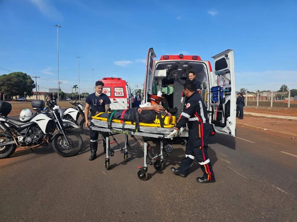 Colisão entre motos deixa duas pessoas feridas no Jardim Alvorada em Três Lagoas
