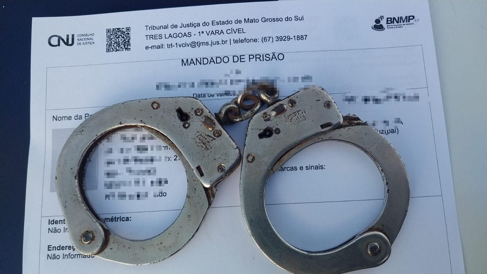 Equipe do Sargento Staub da PM cumpre mandado de prisão em Três Lagoas