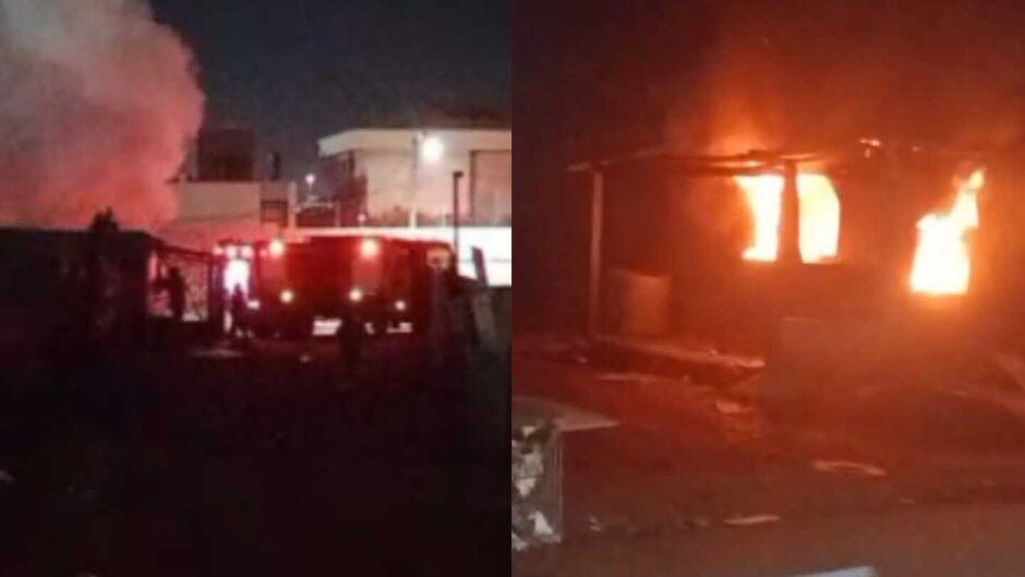 Moradores incendeiam casa de suspeito de estuprar crianças na Vila Nasser em Campo Grande