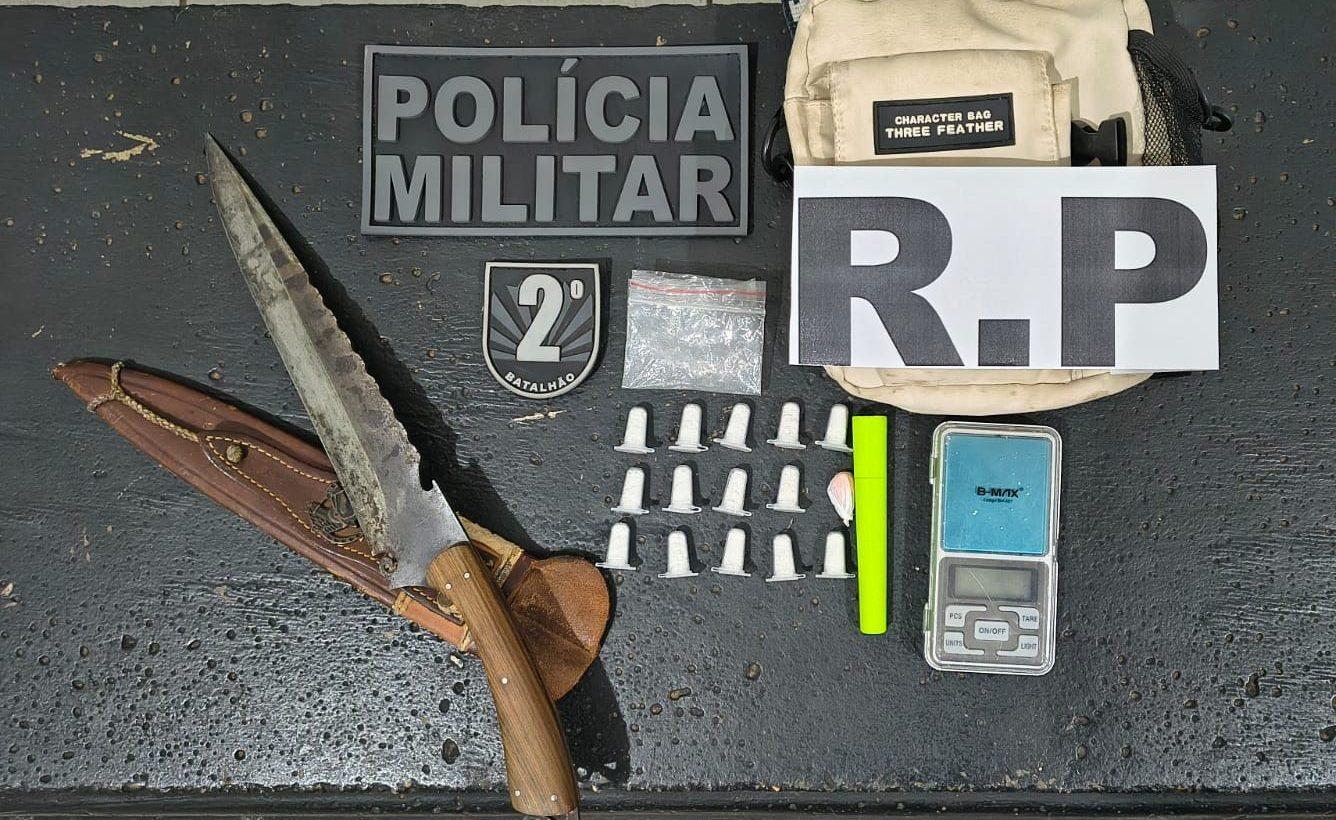 No bairro Vila Piloto, PM encontra cocaína escondida em bolsa e leva irmãos para a delegacia em Três Lagoas
