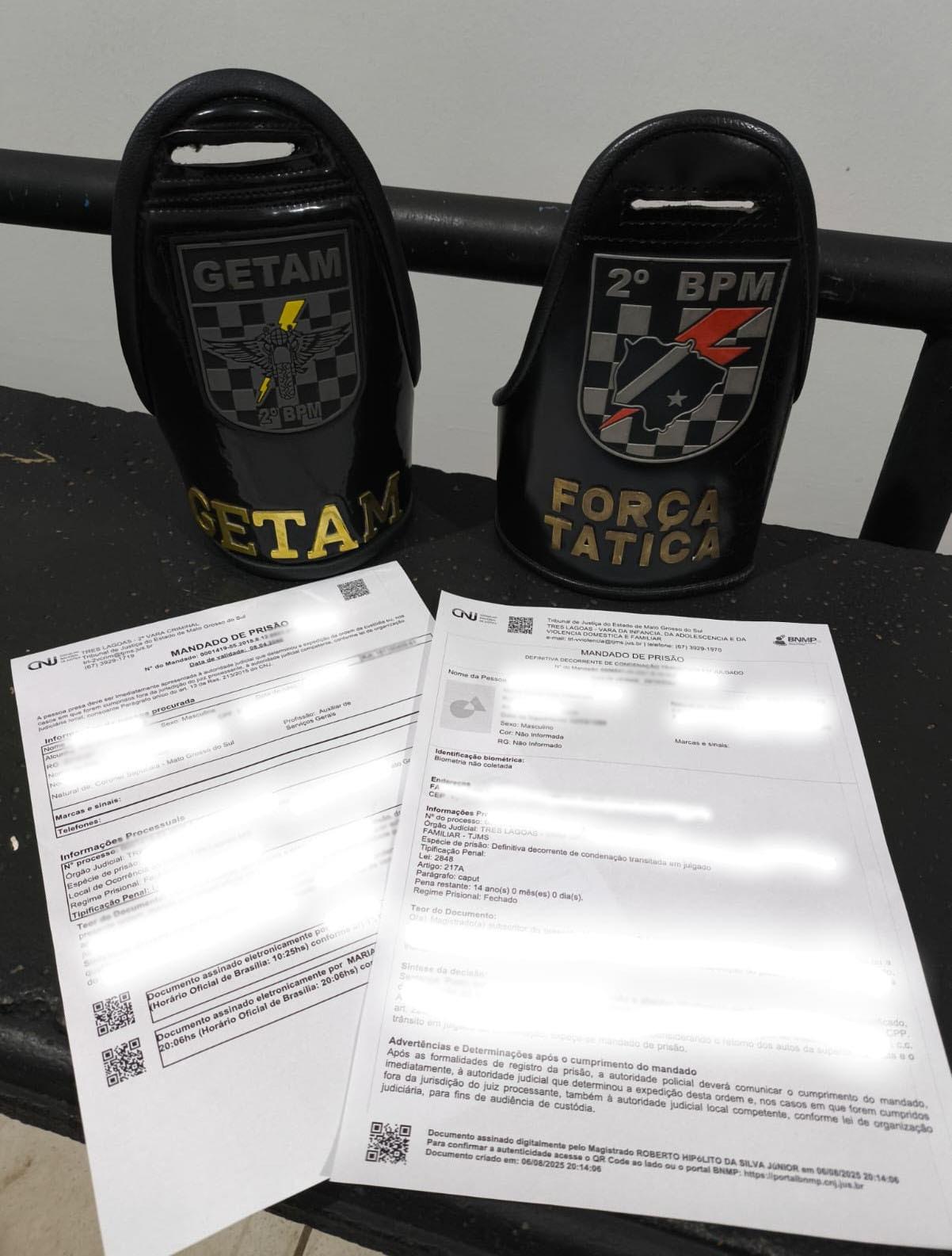 Polícia prende dois foragidos; um deles era procurado pelo crime de estupro de vulnerável