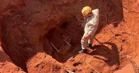 Trabalhador sobrevive ao ser soterrado durante escavação em Ribas do Rio Pardo 