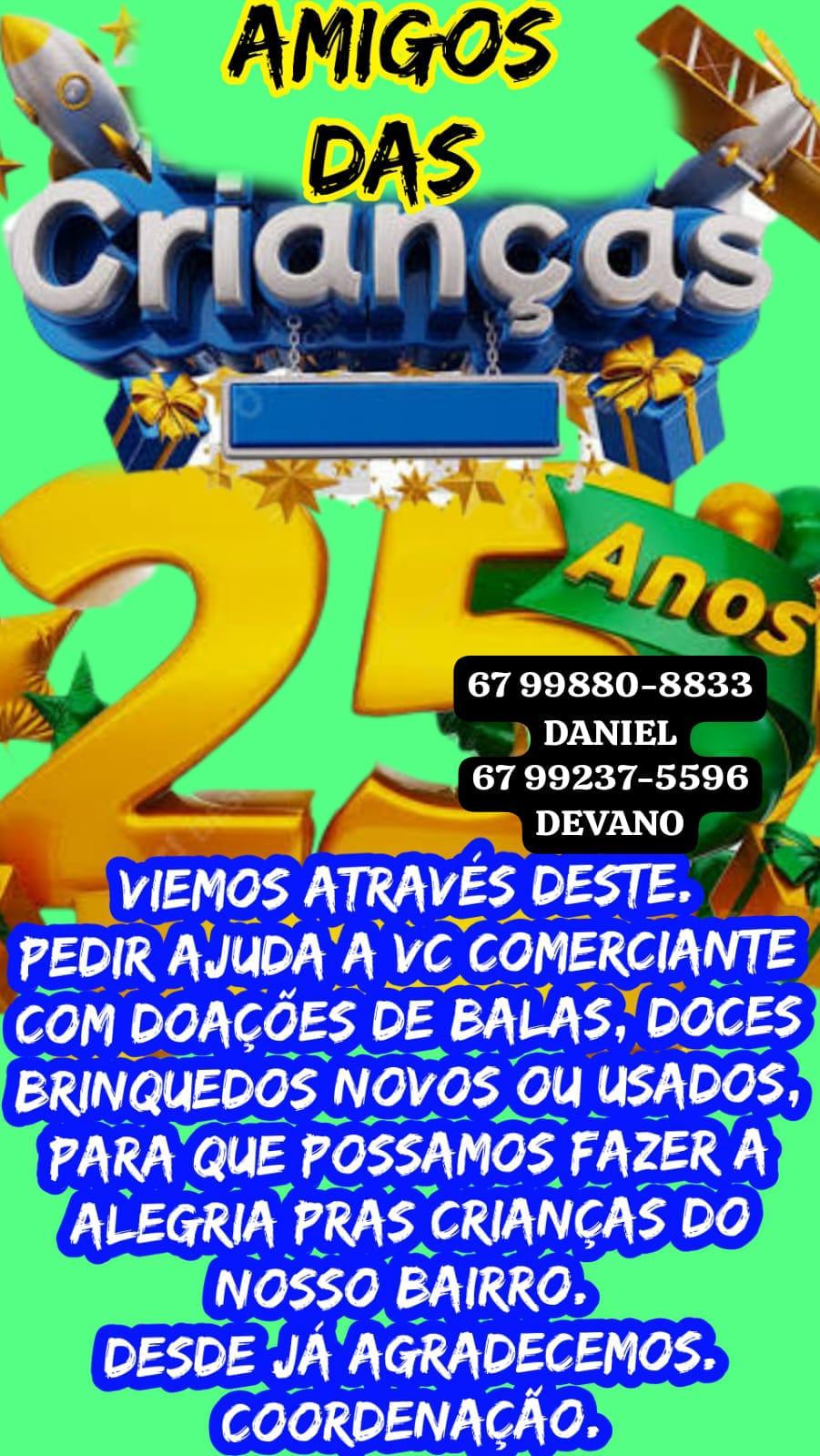 Campanha “Amigos das Crianças” busca doações para alegrar o Dia das Crianças no bairro Vila Haro e adjacências