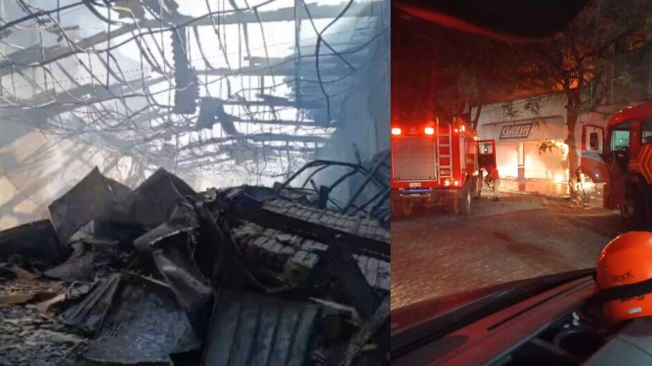 Incêndio destrói loja de eletrodomésticos no centro de Corumbá Incêndio destrói loja de eletrodomésticos no centro de Corumbá