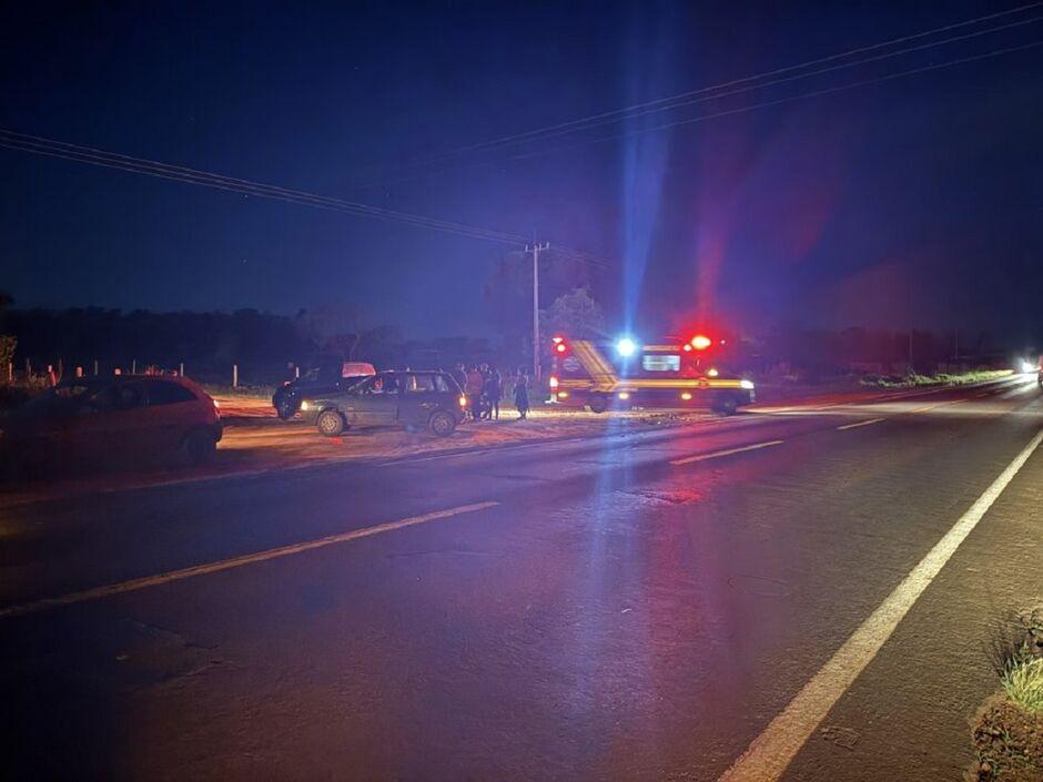 Batida entre motos deixa dois feridos na MS-141 