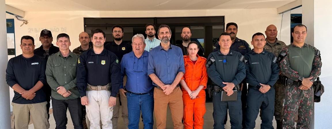 Reunião do Gabinete de Gestão Integrada de Fronteiras e Divisas reúne forças de segurança no 2º BPM em Três Lagoas