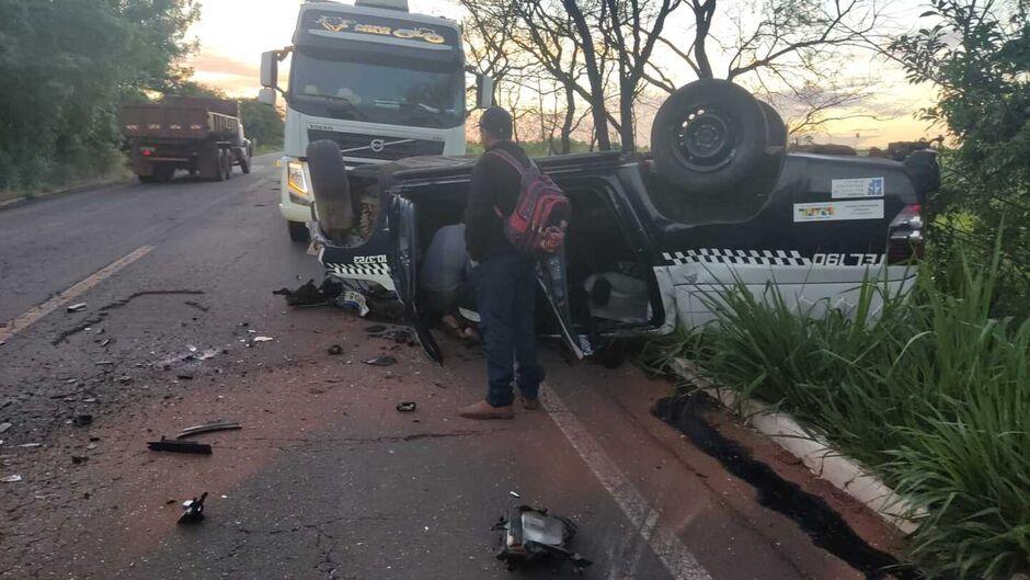 Viatura se envolve em acidente e policial militar morre em Iguatemi 