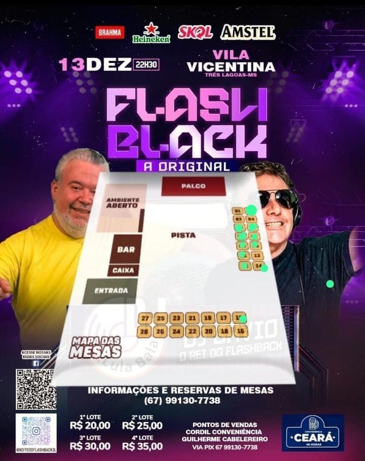 Flashback está de volta: Três Lagoas revive a magia dos anos 80 e 90 neste sábado com festa na Vila Vicentina 