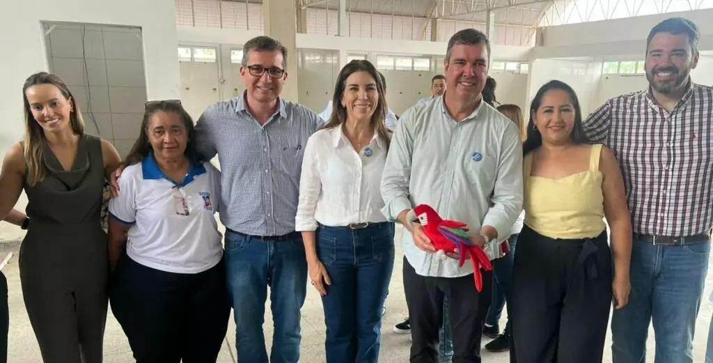 Riedel e Cassiano Maia realizam vistoria em obra do novo Shopping Popular de Três Lagoas