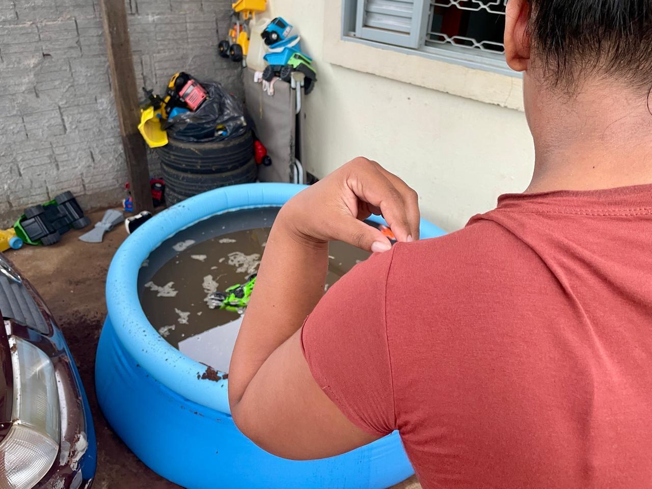 PM descobre plantação de maconha em residência após briga familiar que por pouco não feriu criança de 5 anos que estava em piscina de plástico