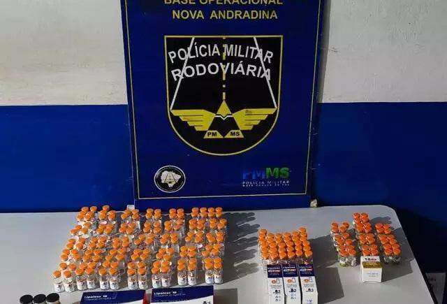 Mala com emagrecedores e anabolizantes é interceptada em ônibus entre Ponta Porã e Três Lagoas