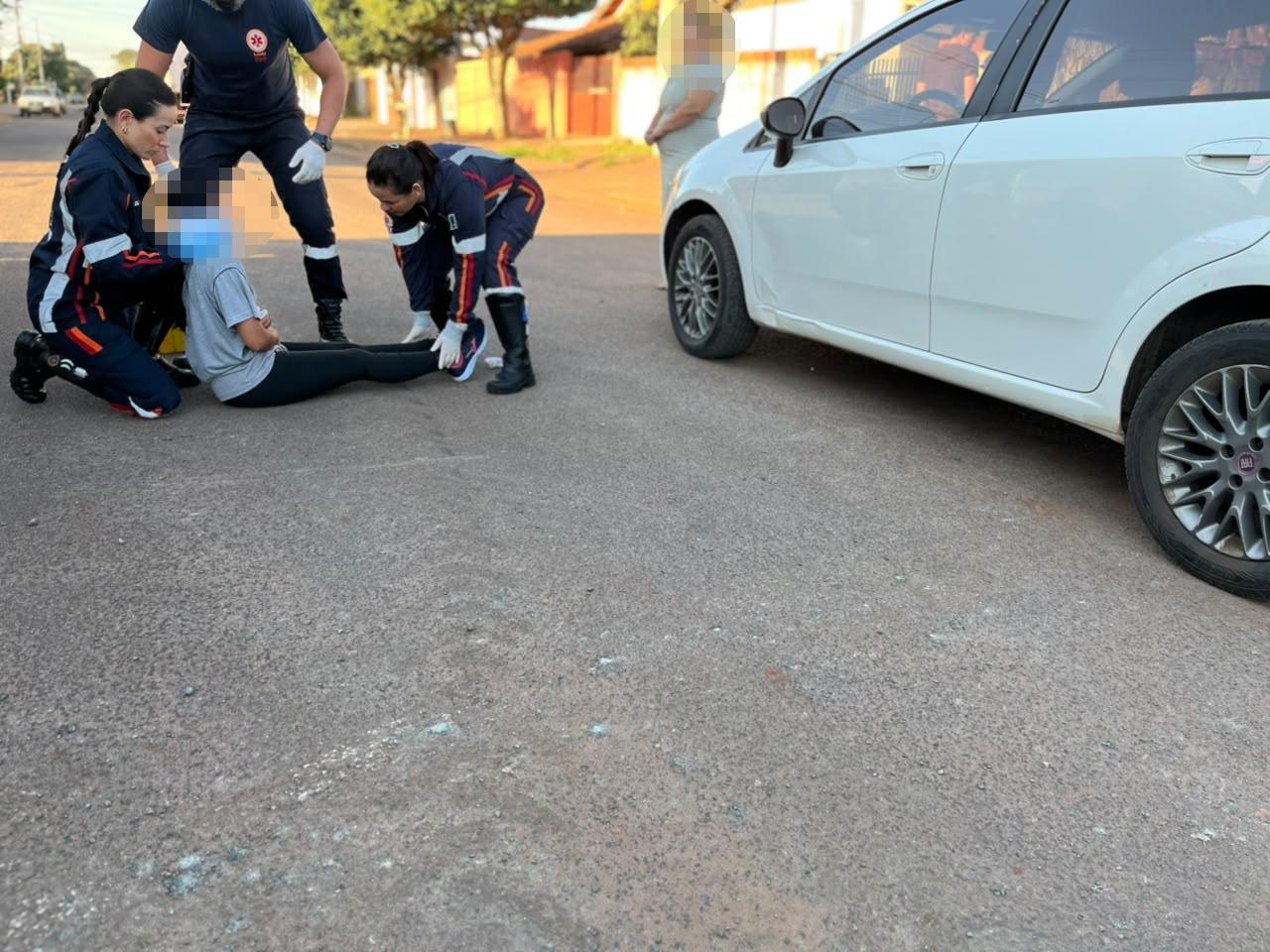 VEJA O VÍDEO: "Não vi a motociclista por causa do ponto cego", diz motorista de aplicativo após acidente em Três Lagoas