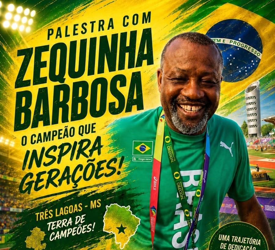 Orgulho de Três Lagoas: medalhista olímpico Zequinha Barbosa ministra palestra inspiradora nesta 4º feira