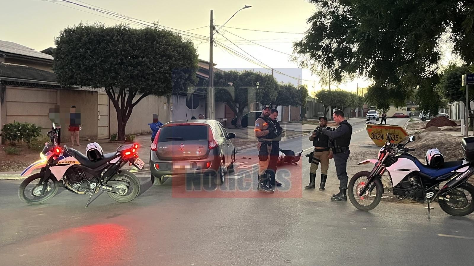 Os acidentes não param em Três Lagoas: mais um sinistro de trânsito deixa mulher ferida gravemente na perna esquerda