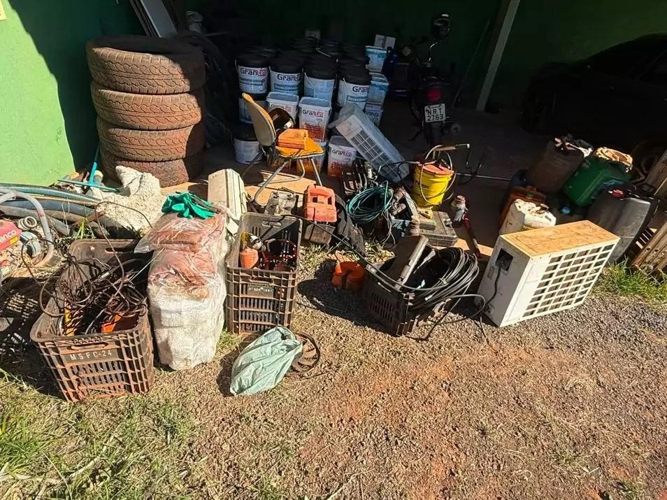 PMR recupera arsenal de equipamentos furtados de empresa em propriedade rural