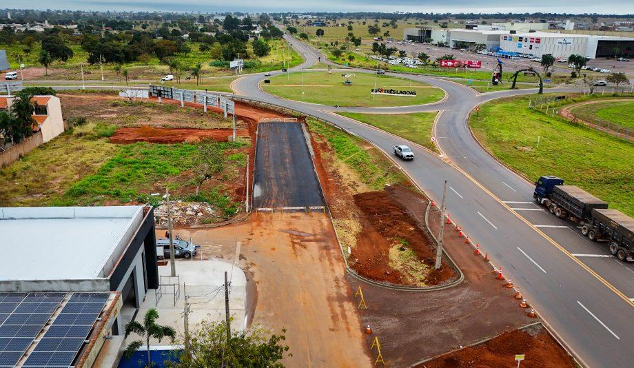 Trecho da Rua João Maria Alves é asfaltado e dá acesso à BR-158 em Três Lagoas