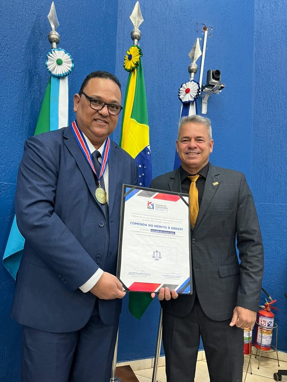 Da luta desde a infância ao reconhecimento na advocacia: Dr. Geison Lima é homenageado em Três Lagoas Da luta desde a infância ao reconhecimento na advocacia: Dr. Geison Lima é homenageado em Três Lagoas