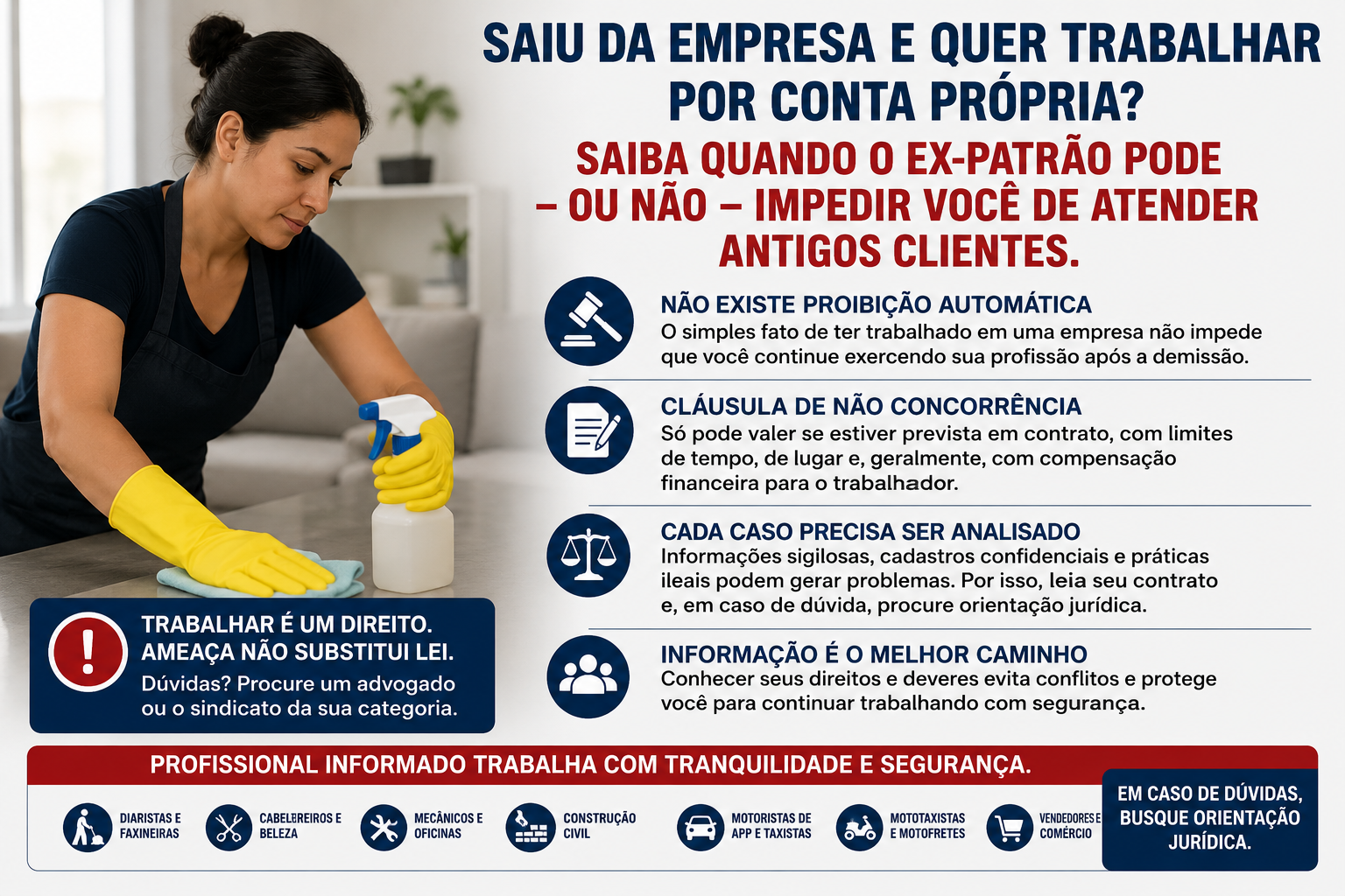   Saiu da empresa e quer trabalhar por conta própria? Saiba quando o ex-patrão pode ou não impedir você de atender antigos clientes