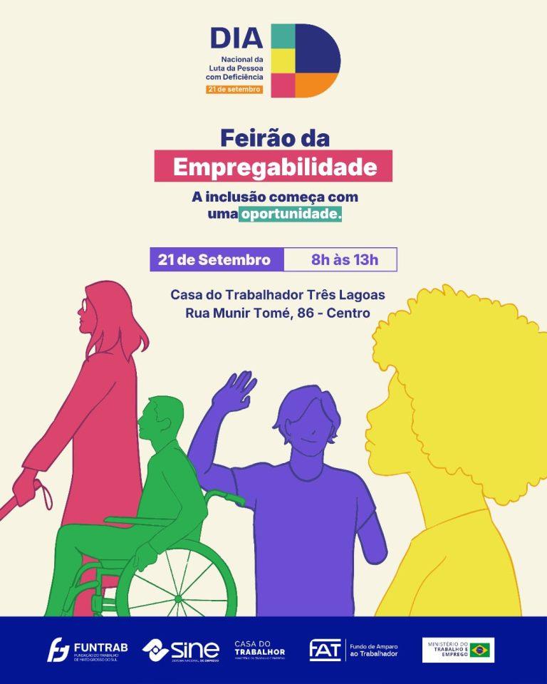 Feirão abre oportunidades para pessoas com deficiência em Três Lagoas Feirão abre oportunidades para pessoas com deficiência em Três Lagoas