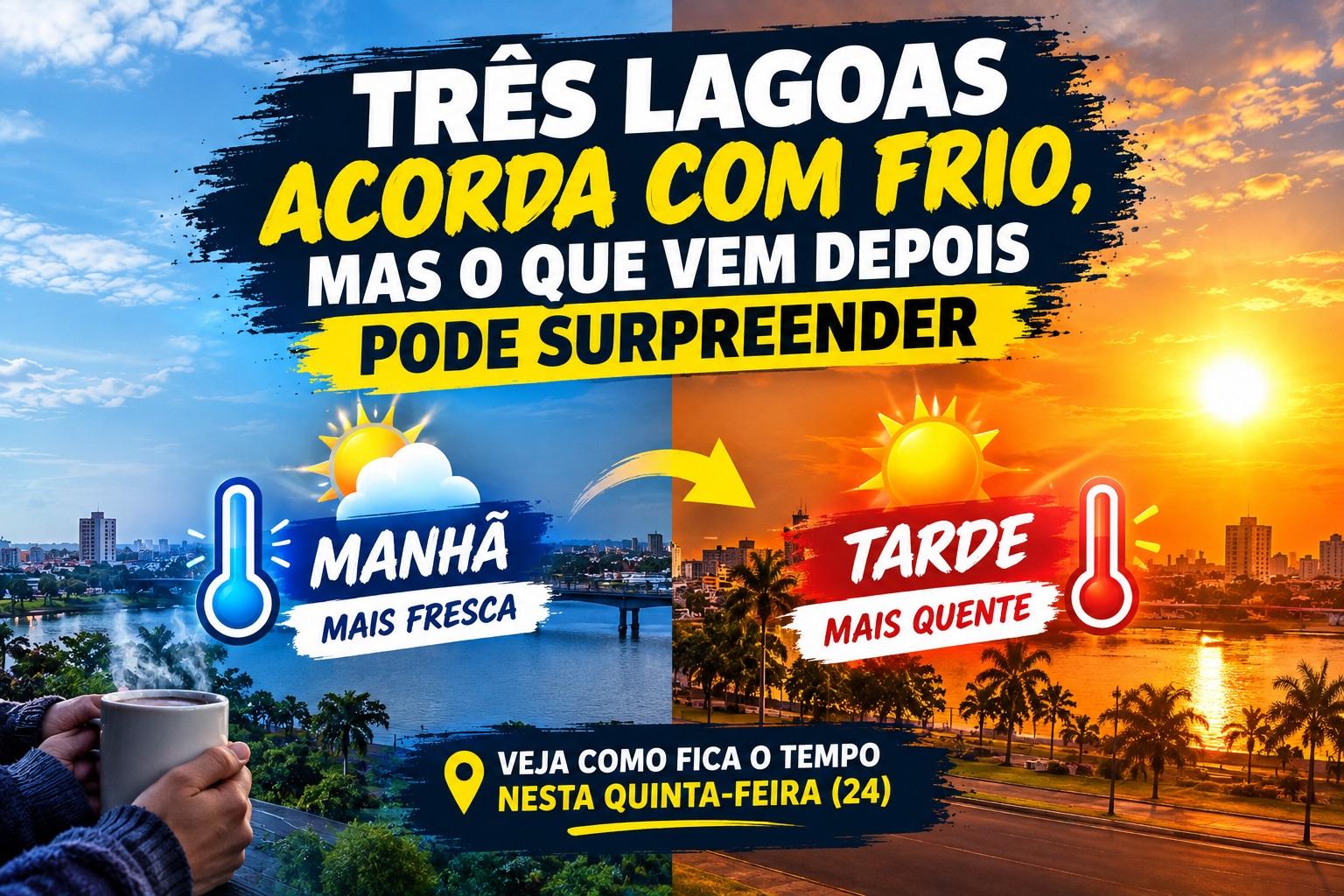 Três Lagoas acorda com tempo fresco, mas o que vem depois no período da tarde? Veja a previsão