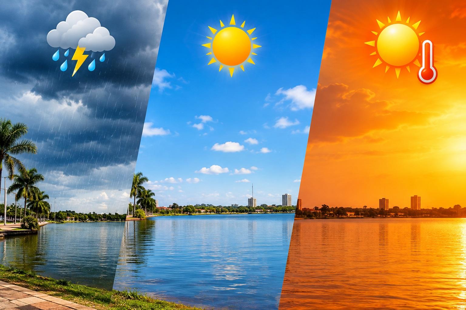 Calor vai disparar em Três Lagoas: Veja como fica o tempo nesta sexta, sábado e domingo