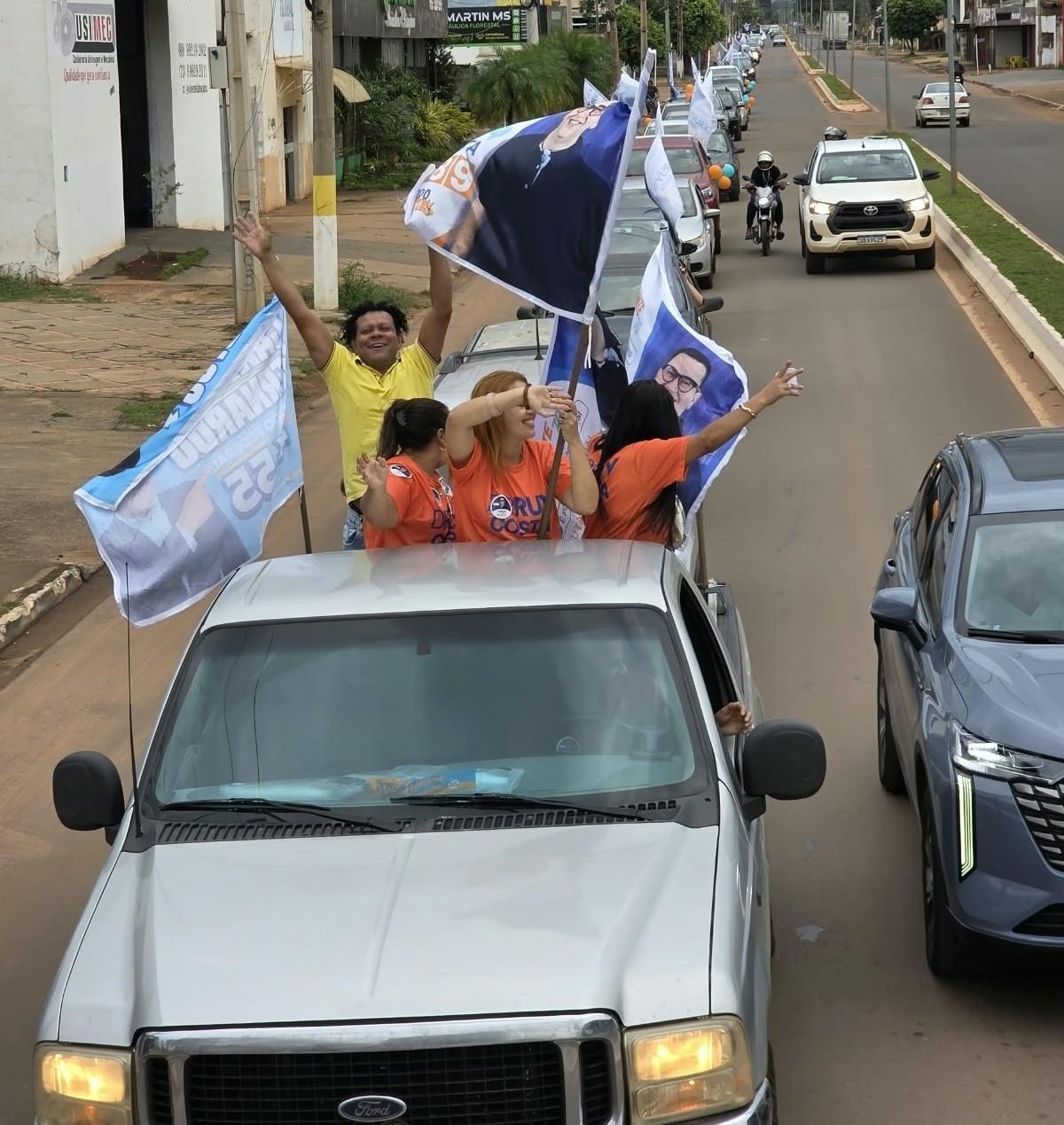 Na reta final da campanha, Ângelo Guerreiro e Dr. Ruy Costa fizeram carreatas no final de semana em Três Lagoas Na reta final da campanha, Ângelo Guerreiro e Dr. Ruy Costa fizeram carreatas no final de semana em Três Lagoas