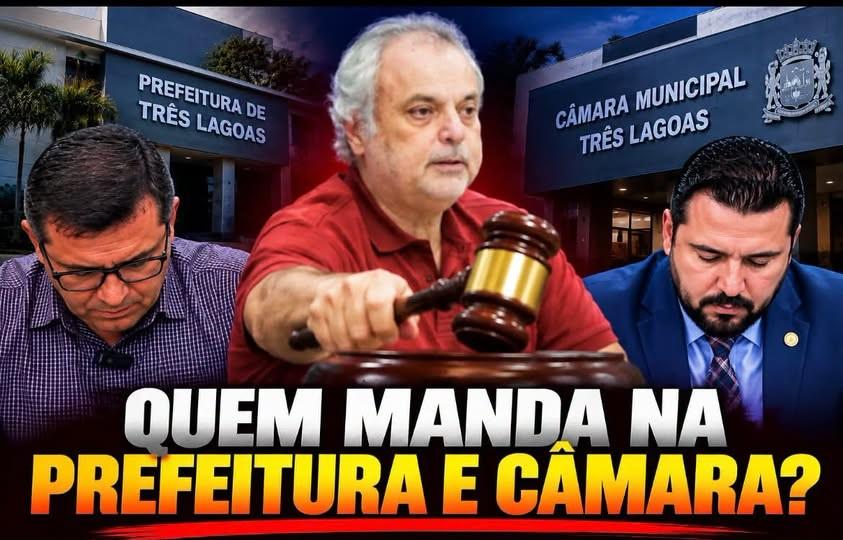 Quem manda na Prefeitura e na Câmara de Três Lagoas? Poder de André Bacalá nos bastidores levanta questionamentos