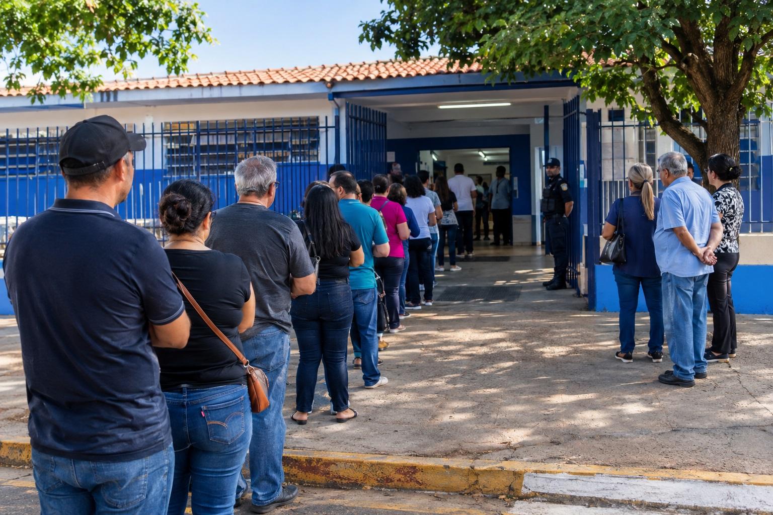 Candidatos têm preferência na fila de votação e não precisam aguardar como os demais eleitores