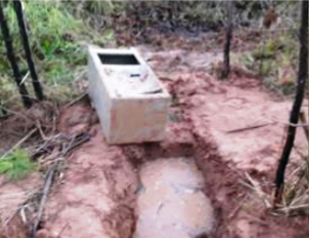 Cofre furtado em rancho é encontrado enterrado às margens do Rio Sucuriú 