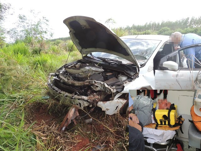 Paranaense que seguia para o trabalho sofre grave acidente na BR-158